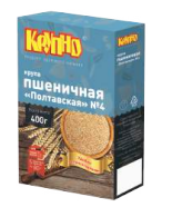 Крупа пшеничная Полтавская №4 высший сорт оптом в коробках 400г